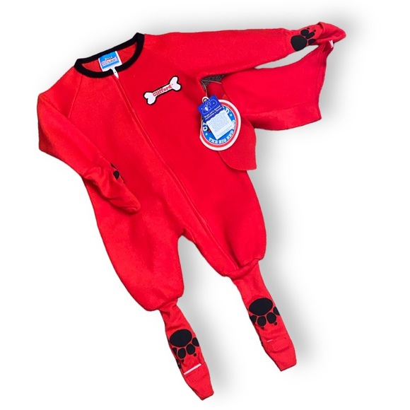 Scholastic Pajamas Deadstock Vintage Clifford The Big Red Dog Flame